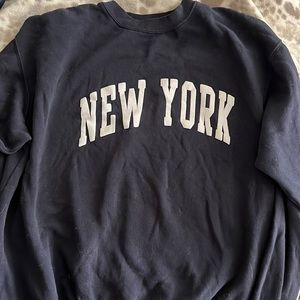 Navy New York crew neck sweatshirt